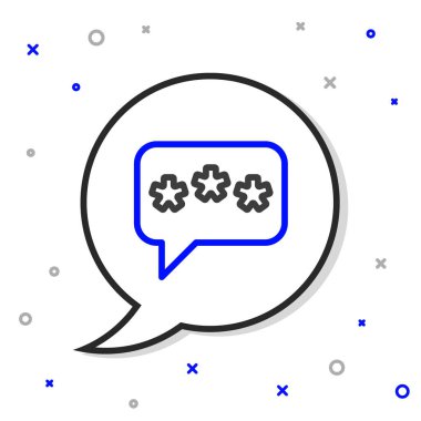 Konuşma balonu sohbet simgesi beyaz arkaplanda izole edildi. İleti simgesi. İletişim ya da yorum sohbet sembolü. Renkli taslak konsepti. Vektör