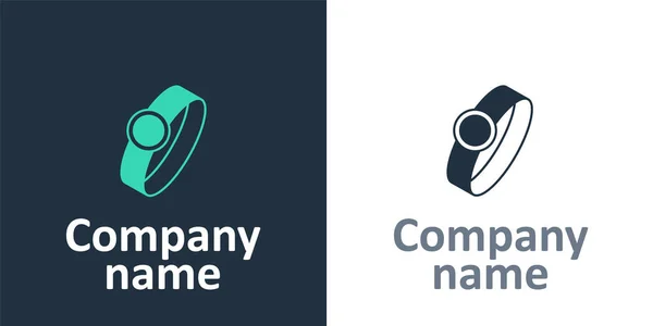 Logotype Diamant verlovingsring icoon geïsoleerd op witte achtergrond. Logo ontwerp template element. Vector — Stockvector