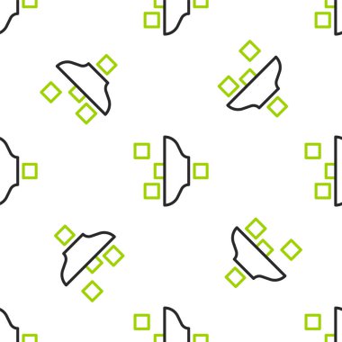 Çizgi Filtresi simge ayarı beyaz arkaplan üzerinde izole edilmiş kusursuz desen. Vektör