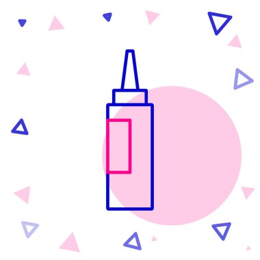 Beyaz arkaplanda çizgi kremi ya da losyon kozmetik tüp simgesi izole edilmiş. Kadınlar için vücut bakım ürünleri. Renkli taslak konsepti. Vektör