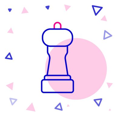 Çizgi Pepper simgesi beyaz arkaplanda izole edildi. Yemek pişirme baharatları. Renkli taslak konsepti. Vektör