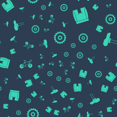 Bisiklet kasetini, bisiklet şortunu ve koltuğu kusursuz bir şekilde ayarla. Vektör