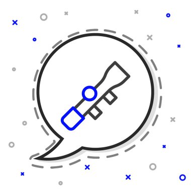 Keskin nişancı optik görüş ikonu beyaz arka planda izole edildi. Keskin nişancı dürbünü. Renkli taslak konsepti. Vektör