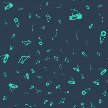 Bisiklet gidonu, kask, çerçeve ve zinciri düzgün bir şekilde ayarlayın. Vektör