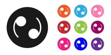 Siyah Kanser burç simgesi beyaz arka planda izole edilmiş. Astrolojik yıldız falı koleksiyonu. Simgeleri renklendirin. Vektör