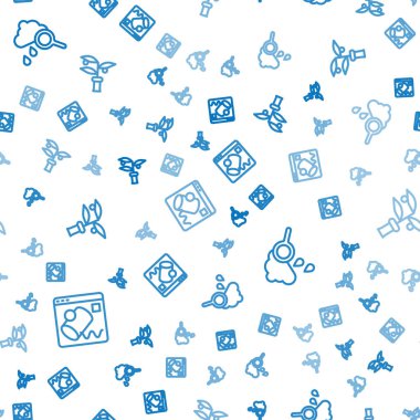 Çizgiyi görselleştirme, yağmur ve bitkilerin kusursuz bir şekilde ürediği bir bulut. Vektör