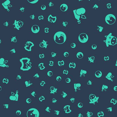 Domuz eti, elma sirkesi şişede, deri ve inek kafası olmadan kusursuz bir şablon. Vektör