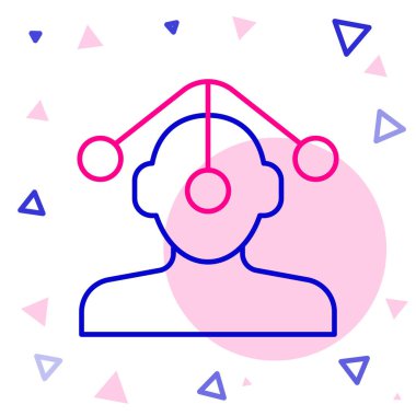 Hipnoz simgesi beyaz arkaplanda izole edildi. Renkli taslak konsepti. Vektör.