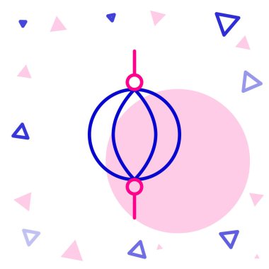 Çizgi Kum Torbası simgesi beyaz arkaplanda izole edildi. Renkli taslak konsepti. Vektör