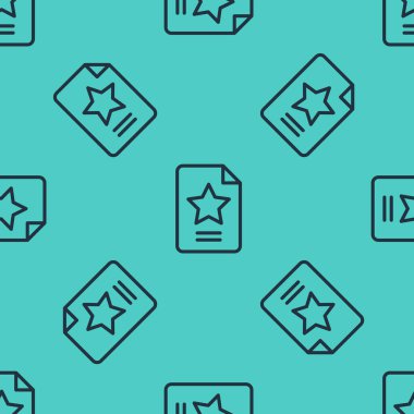 Siyah çizgi yıldızı burç simgesi yeşil arka planda izole edilmiş. Vektör