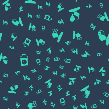 Kapalı kişilik, kırık kalp ya da boşanma, antidepresanlar ve Yin Yang sembollerini kusursuz bir kalıba dök. Vektör