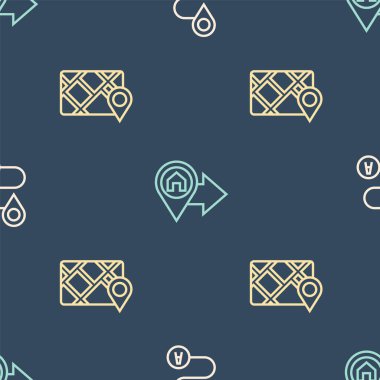 Hat güzergahının konumunu, haritalı GPS cihazını ve konum evini sorunsuz bir şekilde ayarla. Vektör