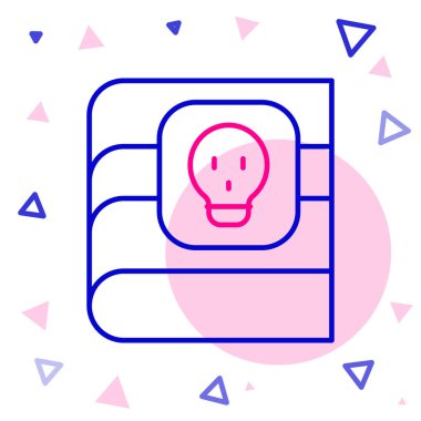 Beyaz arka planda izole edilmiş kafatası simgesi olan zehirler hakkında satır kitabı. Tehlike işareti, ölümün sembolü. Renkli taslak konsepti. Vektör