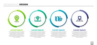Konumu ev, şehir haritası navigasyonu, katlanmış konum işaretleyicisi ve. Ticari bilgi şablonu. Vektör