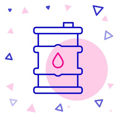 Varil yağı ikonu beyaz arkaplanda izole edildi. Renkli taslak konsepti. Vektör