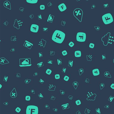 Fahrenheit, su damlası yüzdesini, hava tahminini ve bulutu kusursuz bir yağmurla ayarlayın. Vektör