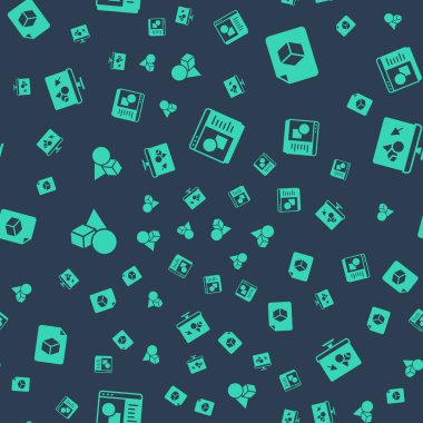 3D yazıcı yazılımı, Isometric küp dosyası, temel geometrik şekiller ve pürüzsüz desen ayarla. Vektör