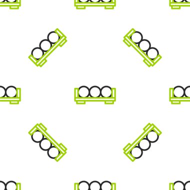 Çizgi bilardo topları beyaz arkaplanda izole edilmiş bir simge üzerinde. Rafta bilardo topları var. Vektör.