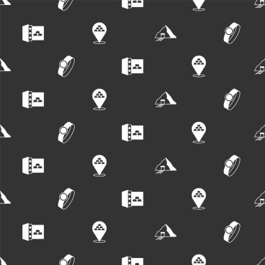 Altın madeni yüzüğünü altın külçeli ve pürüzsüz desenli güvenli hale getir. Vektör.