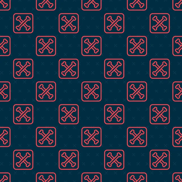 Kırmızı çizgi arkeoloji ikonu siyah arkaplanda kusursuz desen izole etti. Vektör.