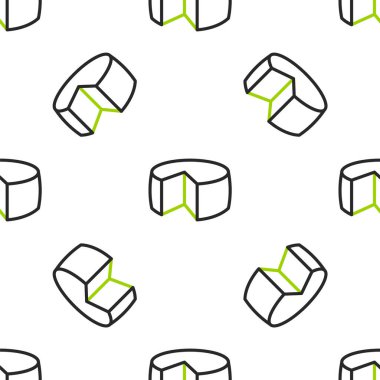 Çizgi Peynir simgesi beyaz arkaplanda izole edilmiş kusursuz desen. Vektör.