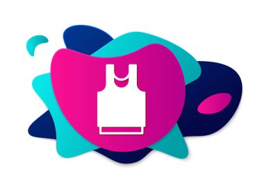 Renkli atlet simgesi beyaz arkaplanda izole edildi. Sıvı şekilli soyut pankart. Vektör.