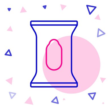 Beyaz arkaplanda ıslak mendil simgesi izole edildi. Renkli taslak konsepti. Vektör.