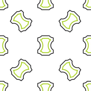 Çizgi Deri simgesi beyaz arkaplanda izole edilmiş kusursuz desen. Vektör.