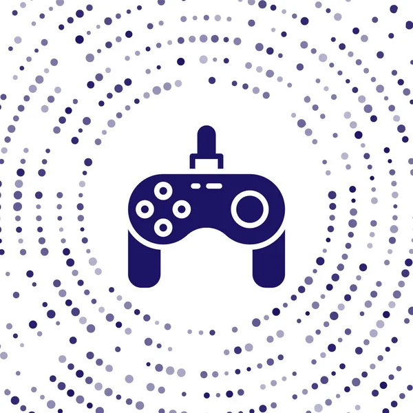 Μπλε Εικονίδιο Gamepad Απομονωμένο Λευκό Φόντο Ελεγκτής Παιχνιδιού Αφηρημένες Τυχαίες — Διανυσματικό Αρχείο