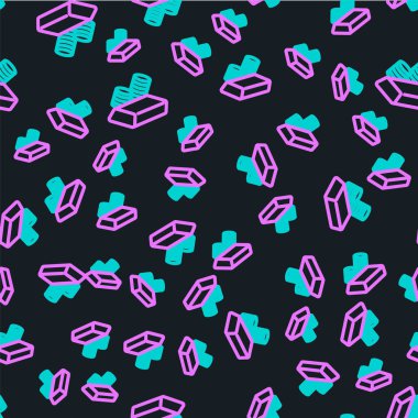 Altın külçeli çizgi altın sikke, siyah arka planda izole edilmiş pürüzsüz desen. Bankacılık işareti. Para sembolü. Vektör.