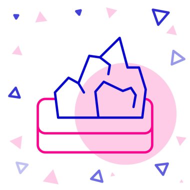 Line Ore maden ikonu beyaz arkaplanda izole edildi. Renkli taslak konsepti. Vektör.