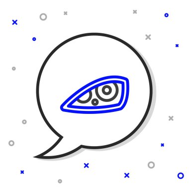 Çizgi Araba far simgesi beyaz arkaplanda izole edildi. Renkli taslak konsepti. Vektör.