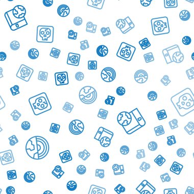 Çizgiyi Dünya 'nın çekirdek yapı kabuğu küre ve kitap ve arkeolojisini pürüzsüz desene ayarlayın. Vektör.