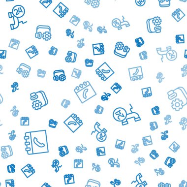 Telefon rehberi telefon rehberini 24 saat destekle ve kulaklık ayarlarını pürüzsüz bir şekilde ayarla. Vektör.