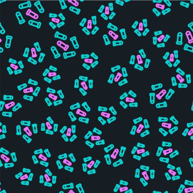 Çizgi Kurşunu simgesi siyah arkaplanda kusursuz desen izole etti. Vektör.