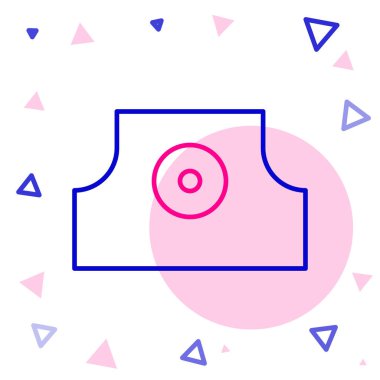 Çizgi spreyi beyaz arkaplanda izole edilmiş başlık simgesini tıkayabilir. Renkli taslak konsepti. Vektör.