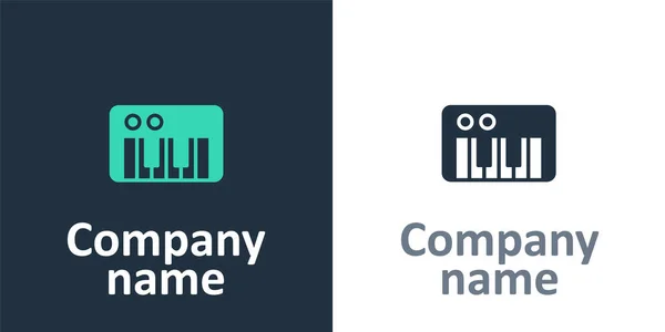Ikona Syntezátoru Logotype Music Izolovaná Bílém Pozadí Elektronické Piano Prvek — Stockový vektor