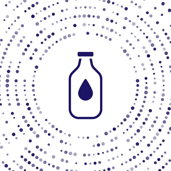 蓝色水瓶图标隔离在白色背景上 苏打水的标志 随机圆点 — 图库矢量图片