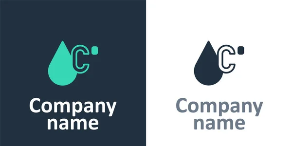 Logotyp Wassertemperatur Symbol Isoliert Auf Weißem Hintergrund Logo Design Vorlage — Stockvektor