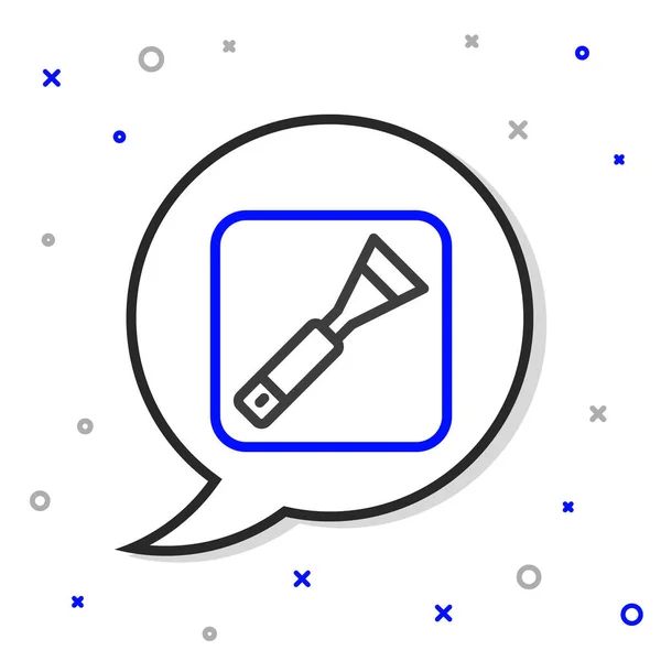 Line Paint Brush Icon Isolated White Background Artist Archaeologists Cleaning — ストックベクタ