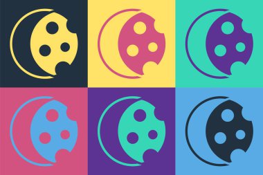 Güneş tutulmasının pop sanatı arka planda izole edilmiş. Tam sonar tutulması. Vektör.