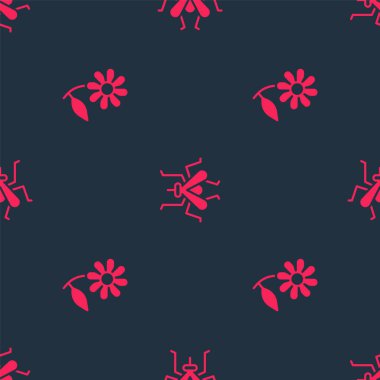 Flower ve Sivrisinek 'i kusursuz bir kalıba sokun. Vektör.