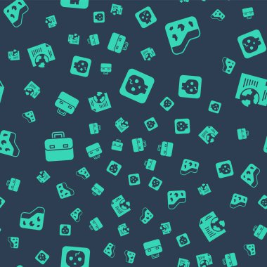 Arkeoloji Zemin Çantası ve Dünya Küresi 'ni kusursuz desenli belgelerle donatın. Vektör.