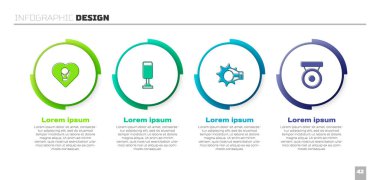 Boks eldiveni, kum torbası boks ve gong ayarlayın. Ticari bilgi şablonu. Vektör.