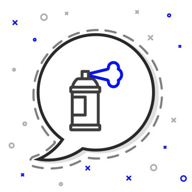 Beyaz arkaplanda çizgi boyası ikonu izole edildi. Renkli taslak konsepti. Vektör.