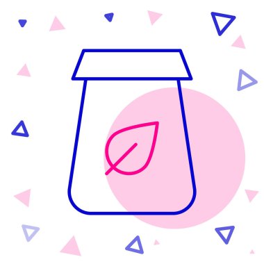 Beyaz arkaplanda Çay Paketi simgesi izole edildi. Çayla birlikte kağıt poşet. Renkli taslak konsepti. Vektör.