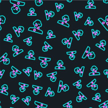 Çizgi Gözyaşı simgesi siyah arkaplanda izole edilmiş kusursuz desen. Vektör.