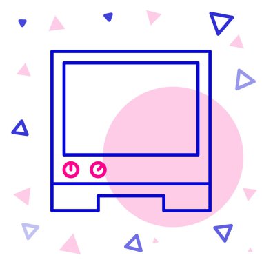 Satır Ses yardımcısı simgesi beyaz arkaplanda izole edildi. Ses kontrol arayüzü akıllı hoparlör. Renkli taslak konsepti. Vektör.