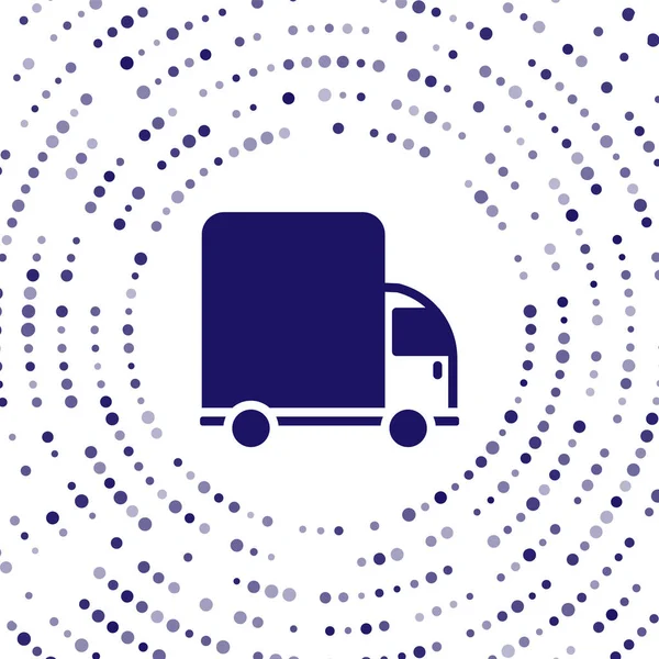 Μπλε Παράδοση Φορτηγό Φορτηγό Όχημα Εικονίδιο Απομονώνονται Λευκό Φόντο Αφηρημένες — Διανυσματικό Αρχείο