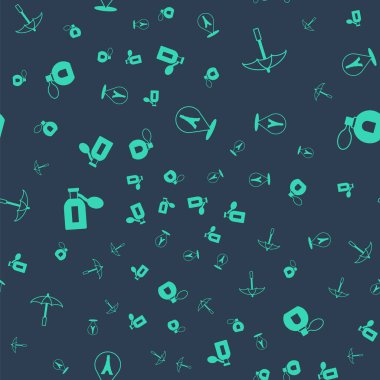 Eyfel Kulesi 'ni sahil parfümü için Umbrella' ya ayarla. Vektör.